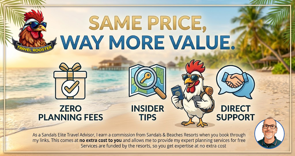 Transfer Your Sandals or Beaches Resort Booking to the Travel Rooster
